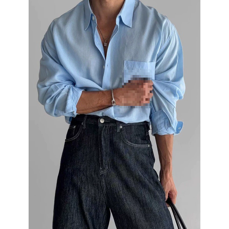ID:21710 - men's loose long sleeve sun protection shirt